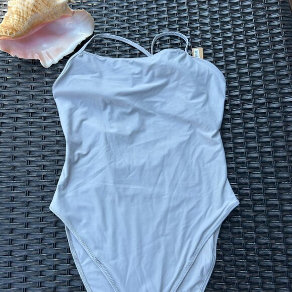 Ladies SKIMS Swim Cami One-Piece b bralette Size XL Chrome NWT - Picture 4 of 4